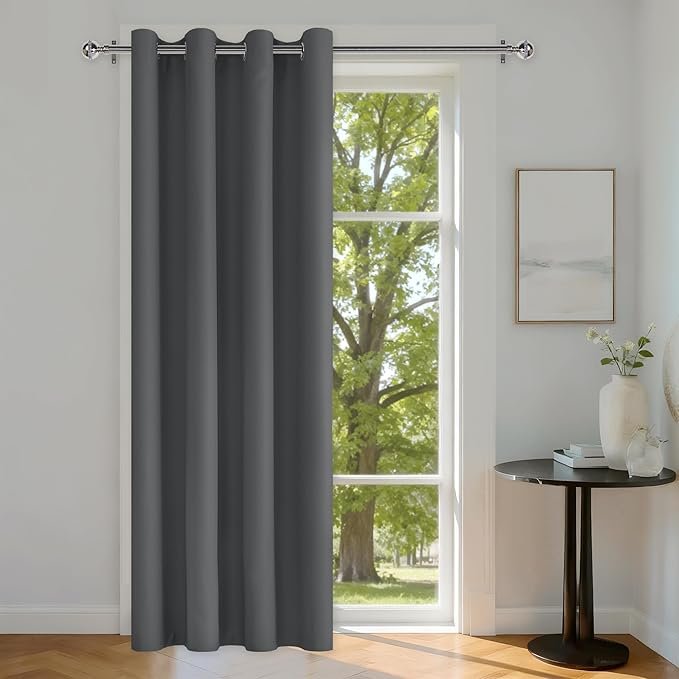 DWCN rideau de porte isolant gris foncé